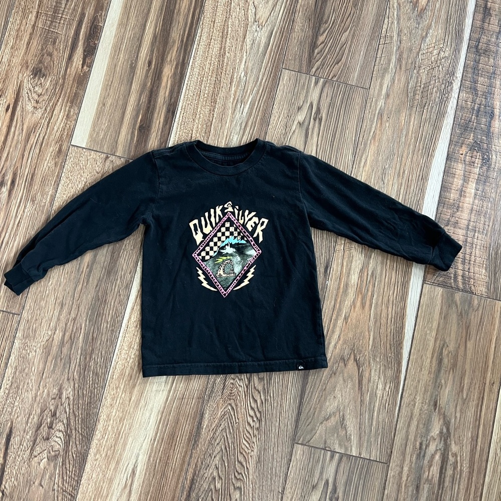 Quiksilver Black Kids' Surf Graphic Long-Sleeve Tee